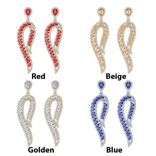 American Diamond Crystal Drop Earrings 2382