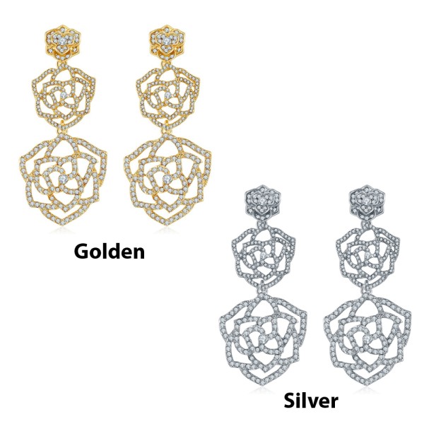 American Diamond Drop Earrings 2402