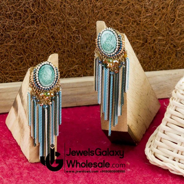 Onyx Multicolour Chain Drop Earrings 12511