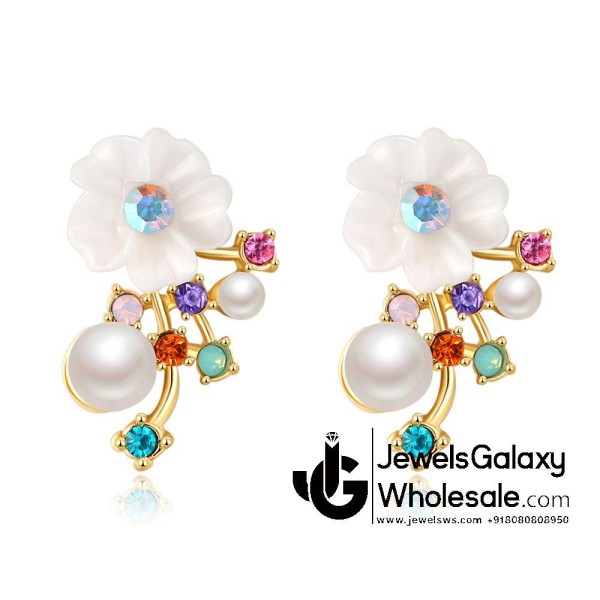 Crystal Elements Multicolour Drop Earrings 2299