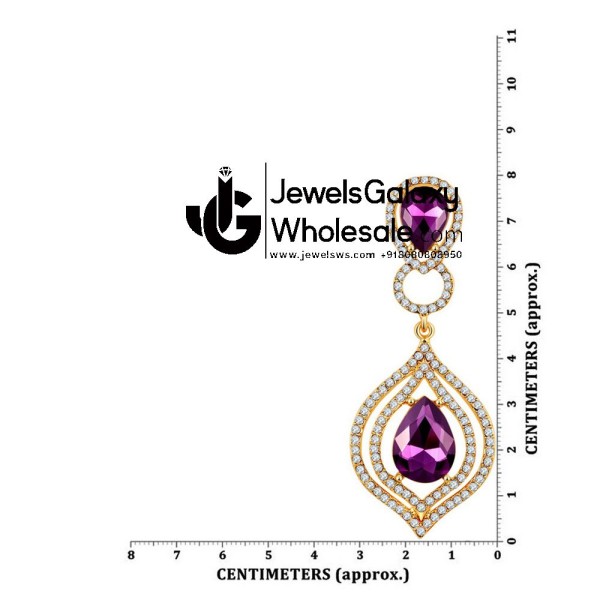 Crystal Elements Gold Plated Drop Earrings 2349