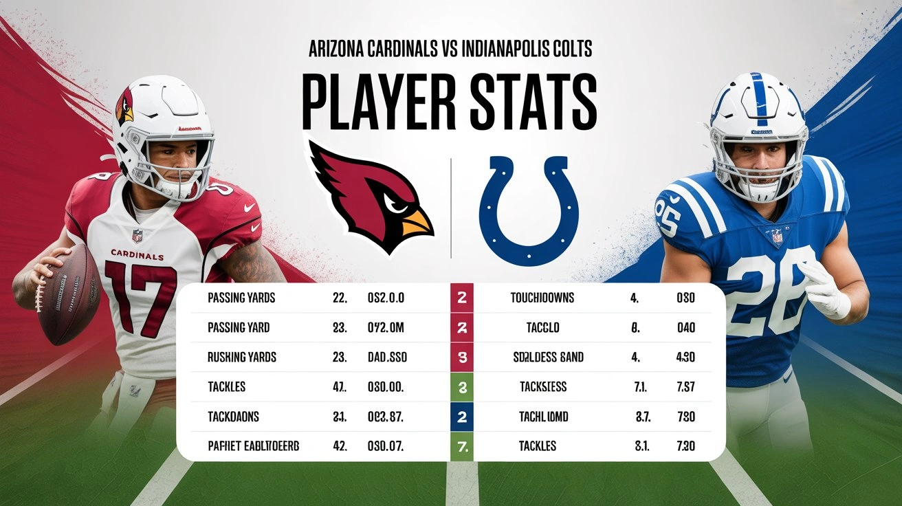 Arizona Cardinals vs Indianapolis Colts Match Player Stats