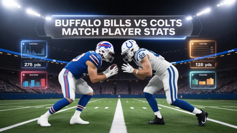 Buffalo Bills vs Colts Match Player Stats