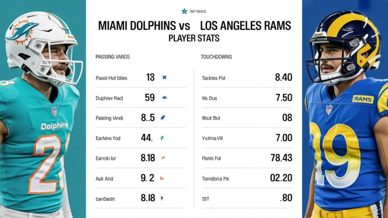 miami dolphins vs los angeles rams match player stats