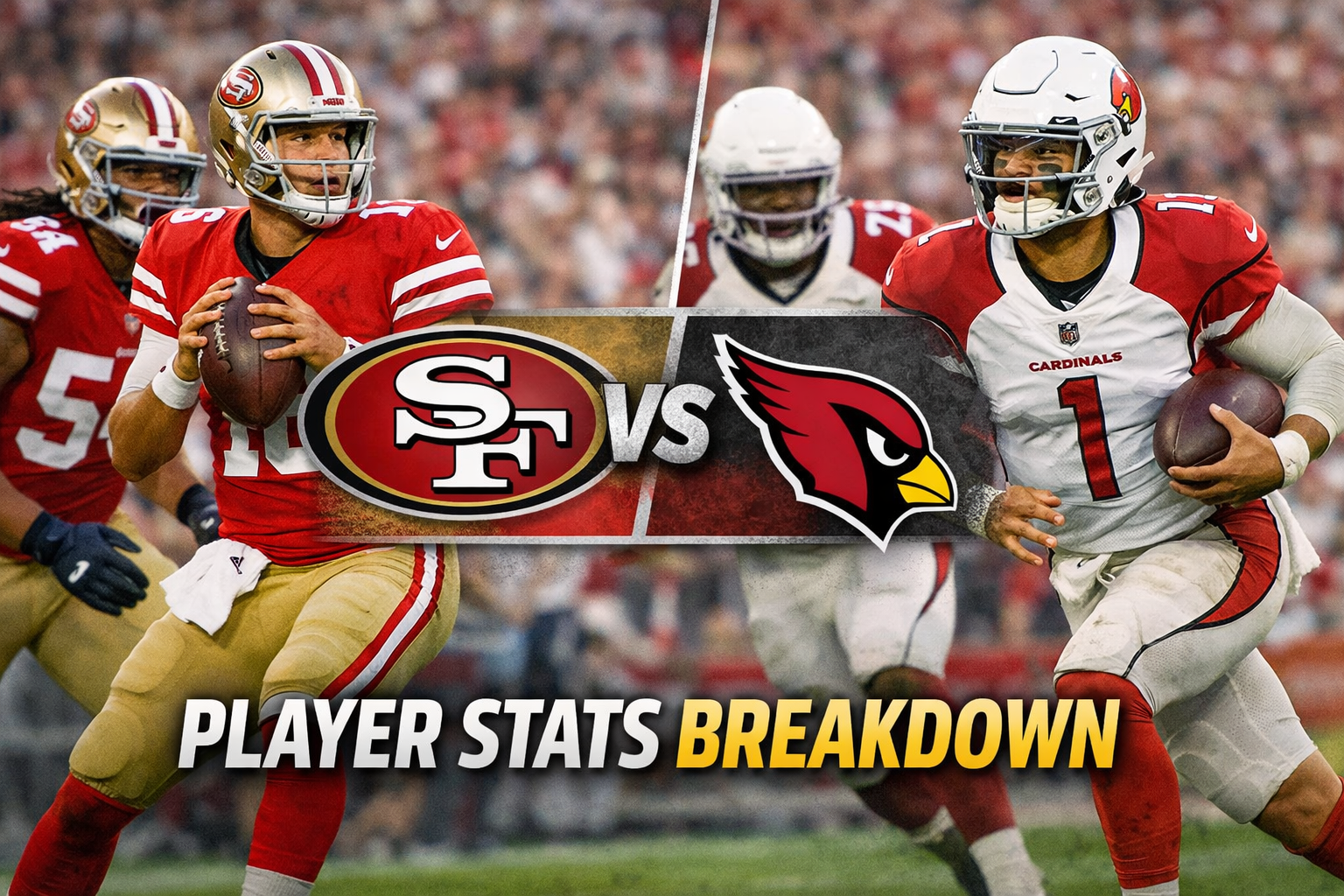 49ers vs Arizona Cardinals Match Player Stats (2026)