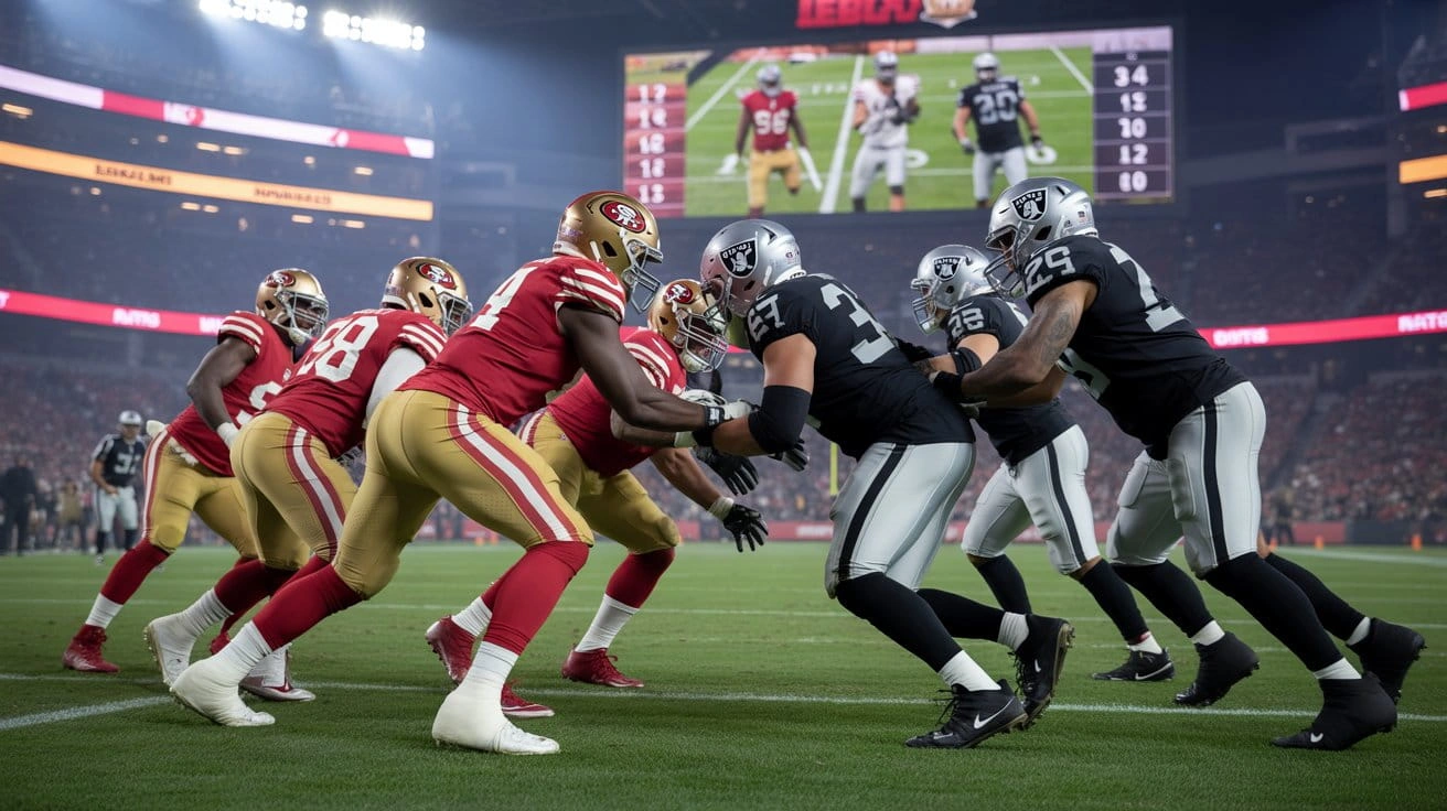 49ers vs Las Vegas Raiders Match Player Stats