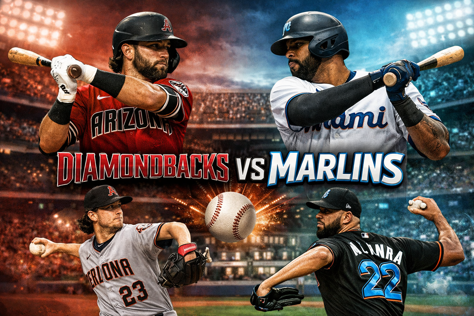 Arizona Diamondbacks vs Miami Marlins Match Player Stats