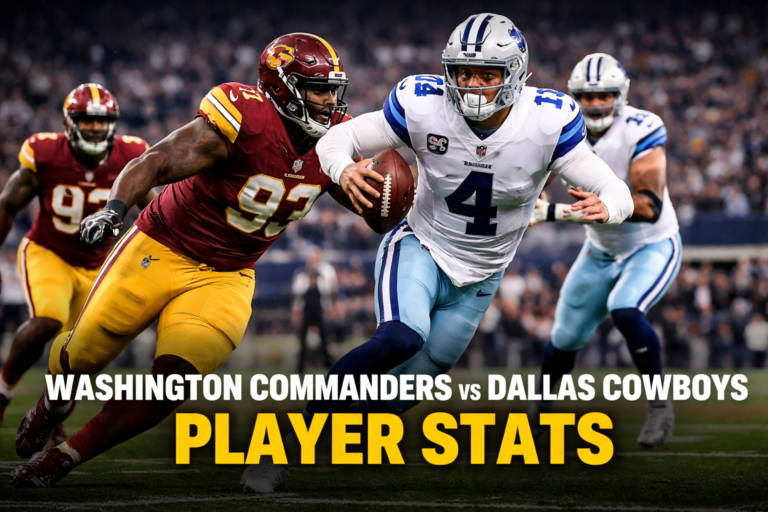 Washington Commanders vs Dallas Cowboys Match Player Stats
