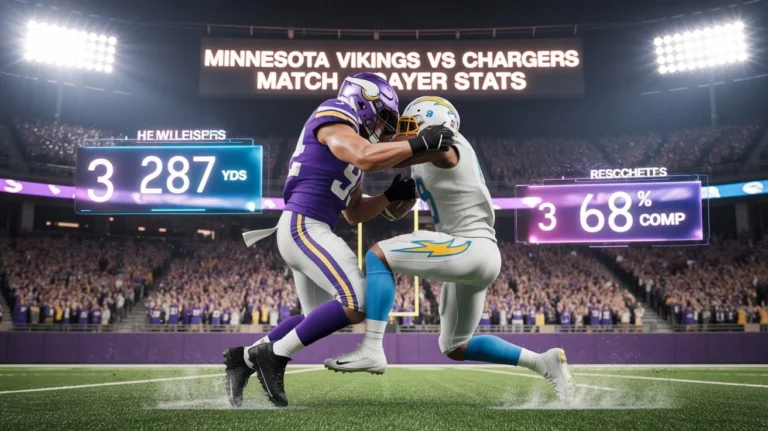 Minnesota Vikings vs Chargers Match Player Stats